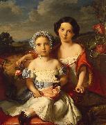 Vital Jean De Gronckel Portrait of Two Children oil on canvas